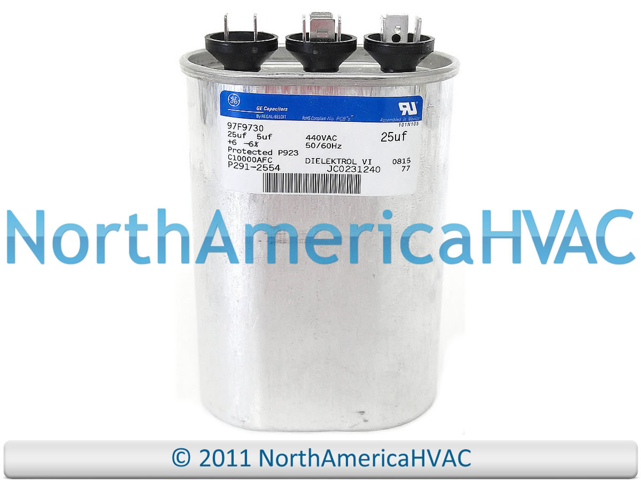 Capcom Genteq 25/5 uf MFD 440 Volt Fits Carrier Bryant Payne